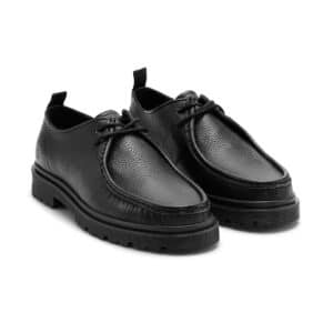 ALAIN BLACK TUMBLED LEATHER SKO