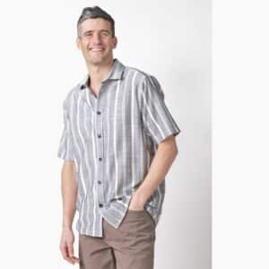 PER NAVY/WHITE KC3844 SKJORTE S/S