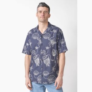 ANDY NAVY/WHITE KC3846 SKJORTE S/S