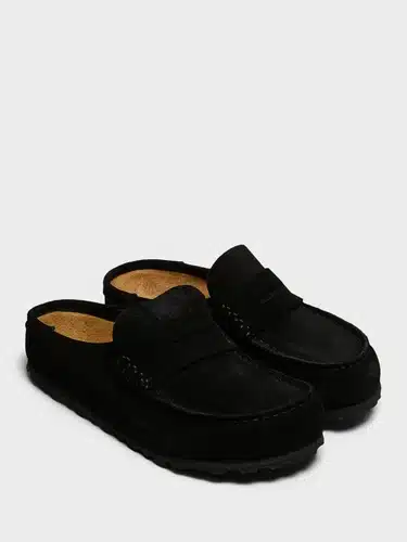 NAPLES BLACK SUEDE SANDAL/SKO