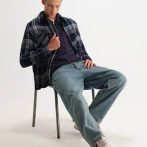 WHITING WEAVE NAVY OVERSHIRT - Billede 5