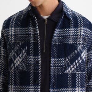 WHITING WEAVE NAVY OVERSHIRT - Billede 2