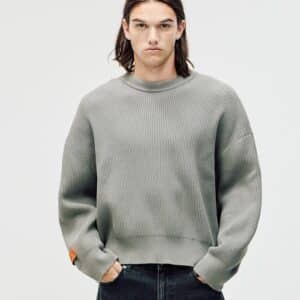 KNIT DARK SAGE OVERSIZED STRIK - Billede 2